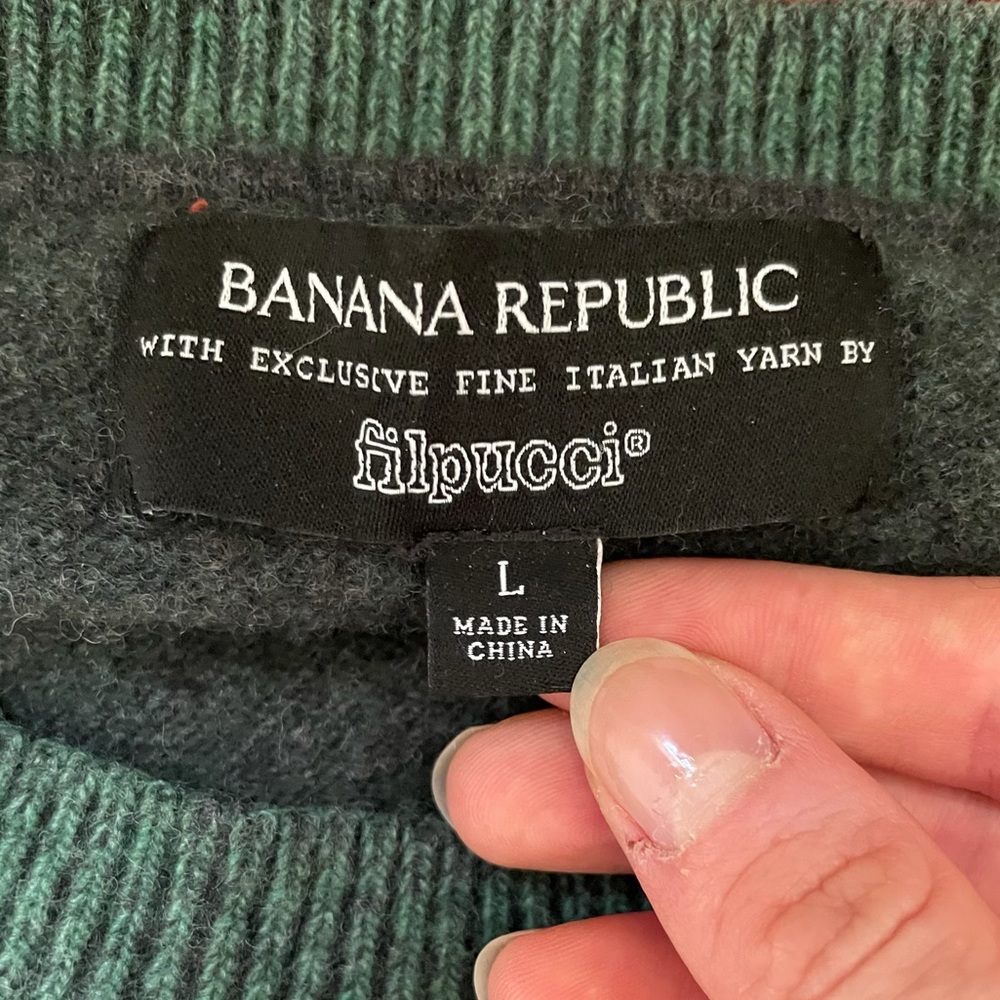 Large Green Banana Republic Sweater